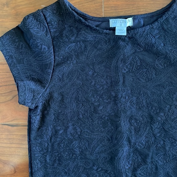 Cotton On Navy Blue Floral Short Sleeve Midi Dress - Picture 3 of 5